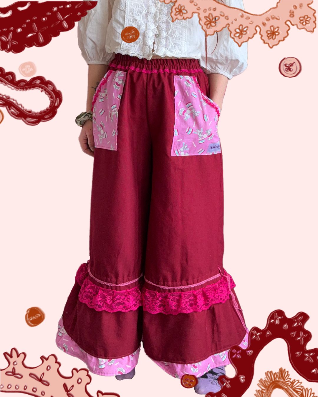 Bloomersy w żółte kwiaty - obrazek 2